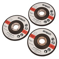 Amtech 3pc 115mm Metal Grinding Disc Set